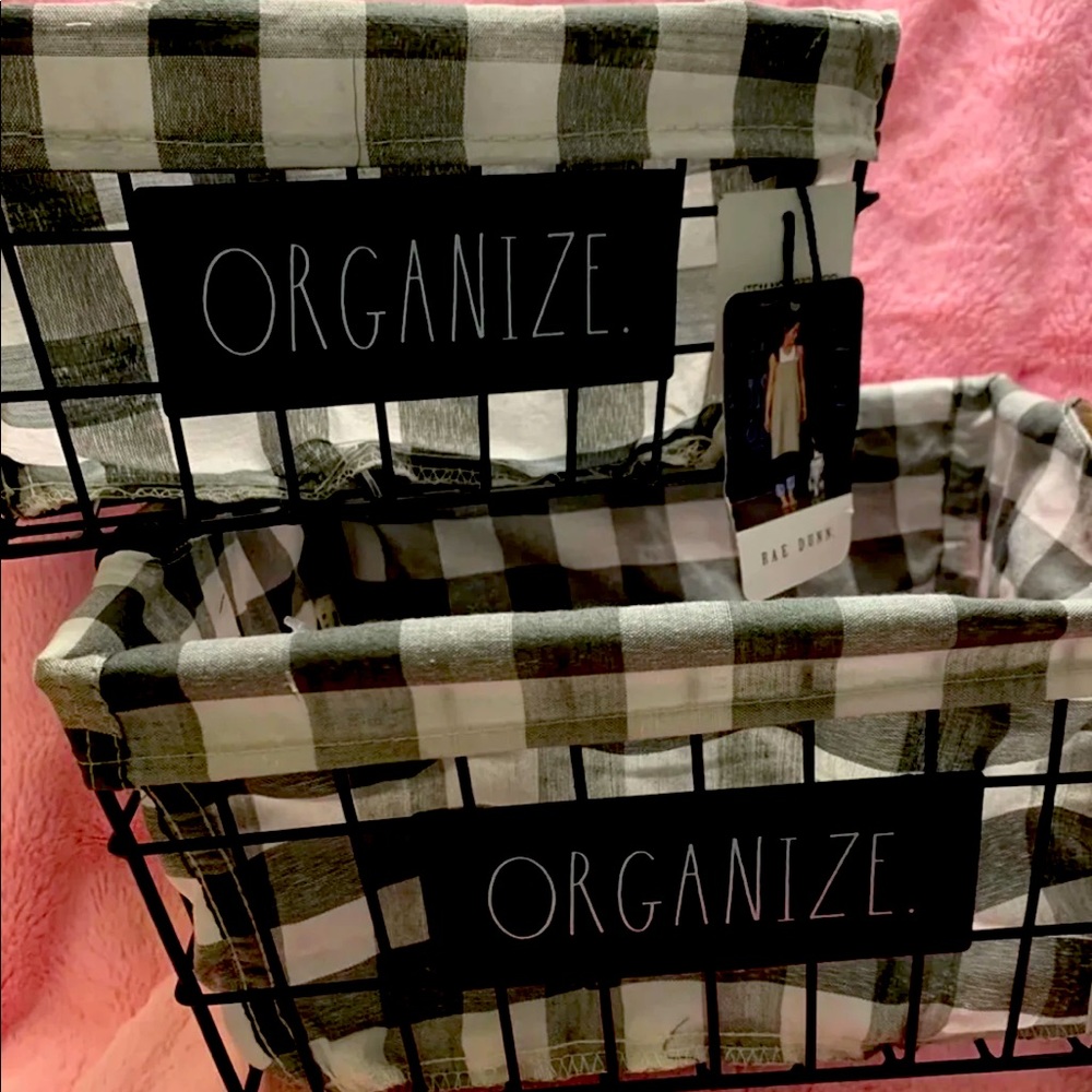 Rae Dunn ORGANIZE basket set